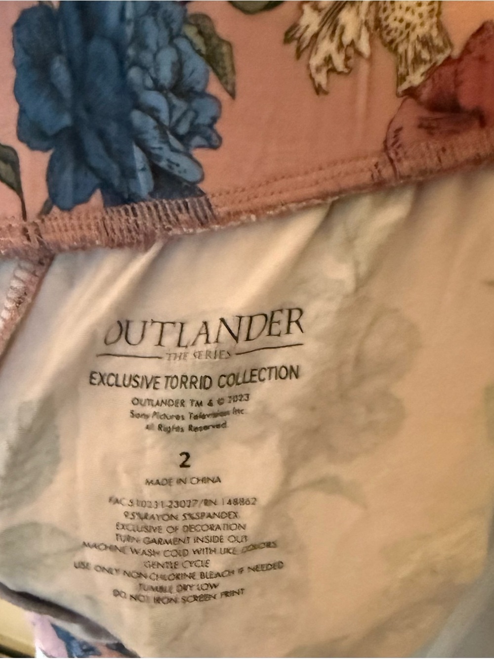Torrid and Outlander Floral Lace Trim Pink Cami & Short Sleep Set 2X - Picture 12 of 12